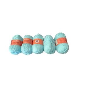 Vintage Baycrest Quick Knit Yarn Lot 5 Baby Blue Mint Acrylic Canada Crafting